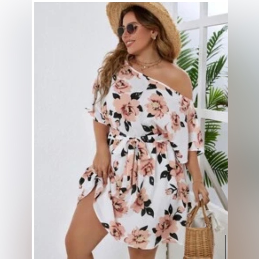 Off shoulder floral dress
